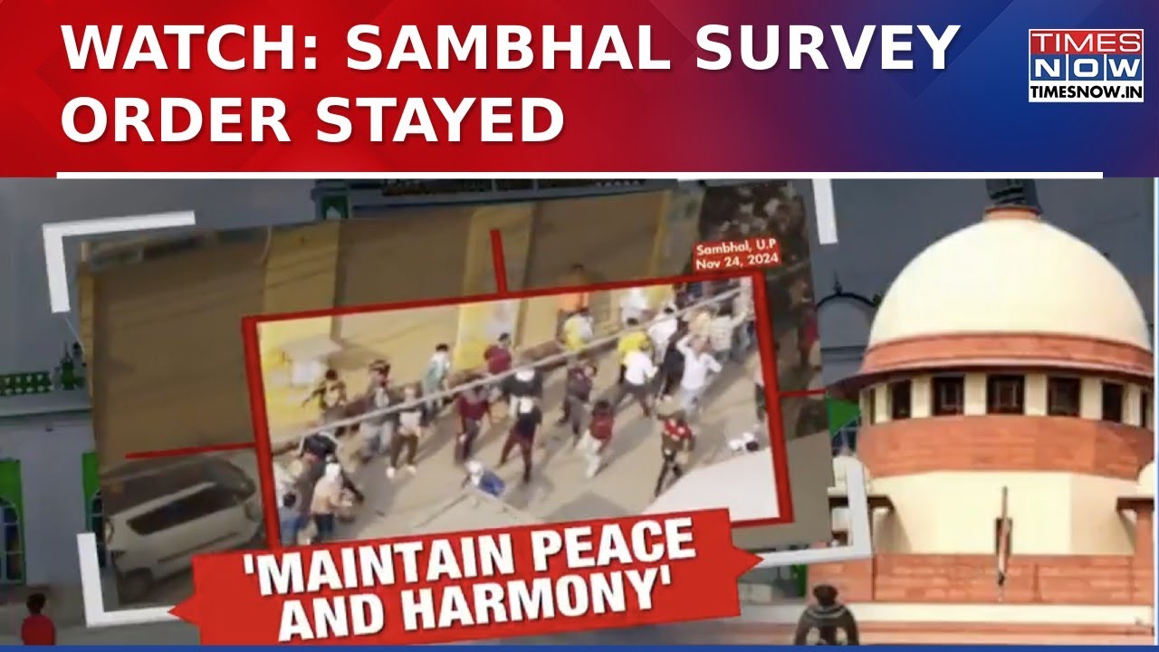 Sambhal Survey Row: Supreme Court Stays Jama Masjid Survey Order Until High Court Hearing | Watch