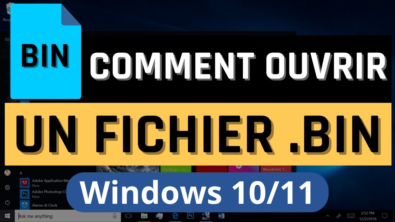 Comment Ouvrir Un Fichier BIN Dans Windows 10/11 ?