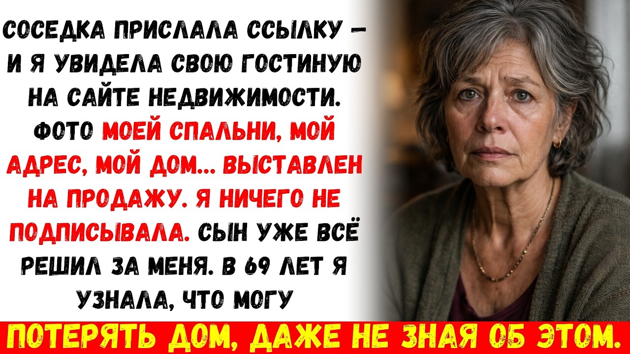 Вчера я узнала, что сын выставил мой дом на продажу — без моего ведома