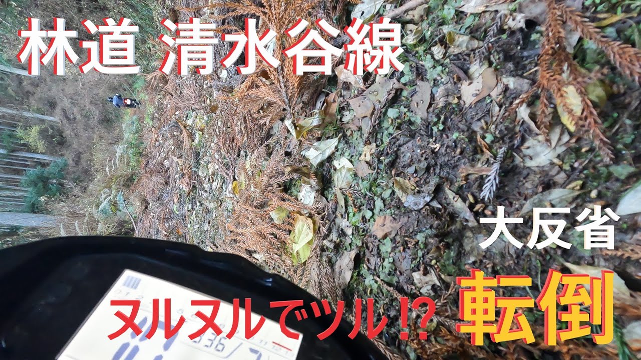 GSX150バンディットで走行中 林道初転倒 大反省 奈良県 林道清水谷線 2025年12月