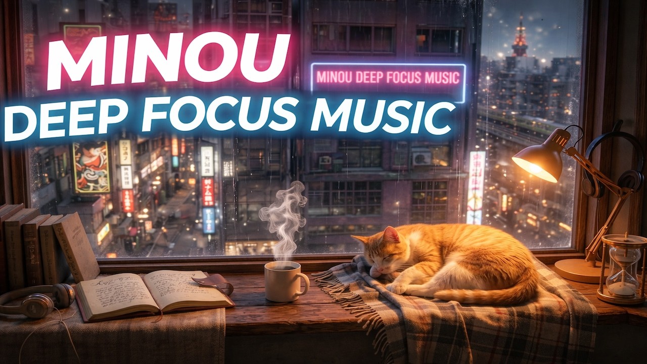 Tokyo Rainy Window 🐱 Lofi Beats – Deep Focus Music for Studying & Work | MINOU