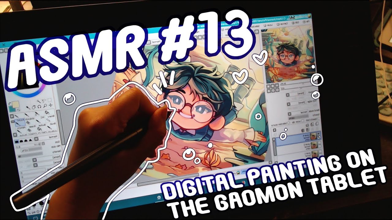 ASMR #13 |Underwater Drawing on the Gaomon Tablet!|