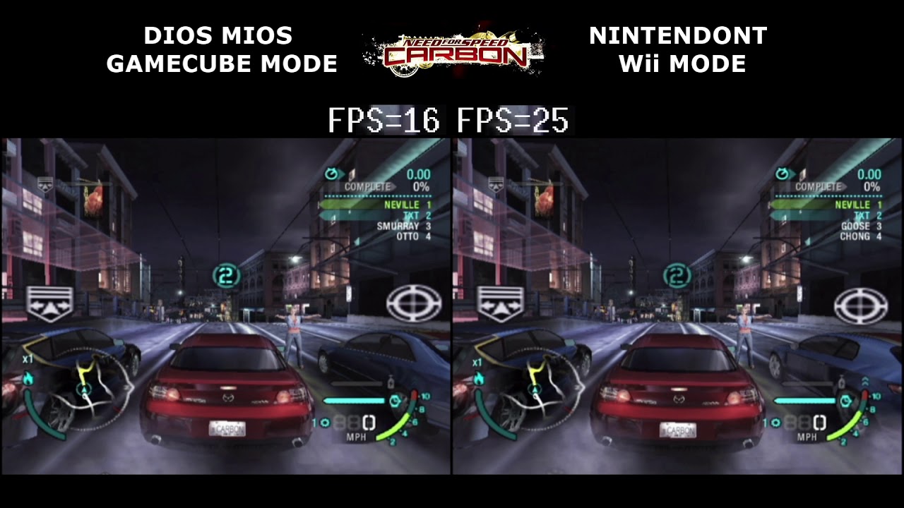 DIOS MIOS vs Nintendont - Gamecube games on Wii [Frame Rate]