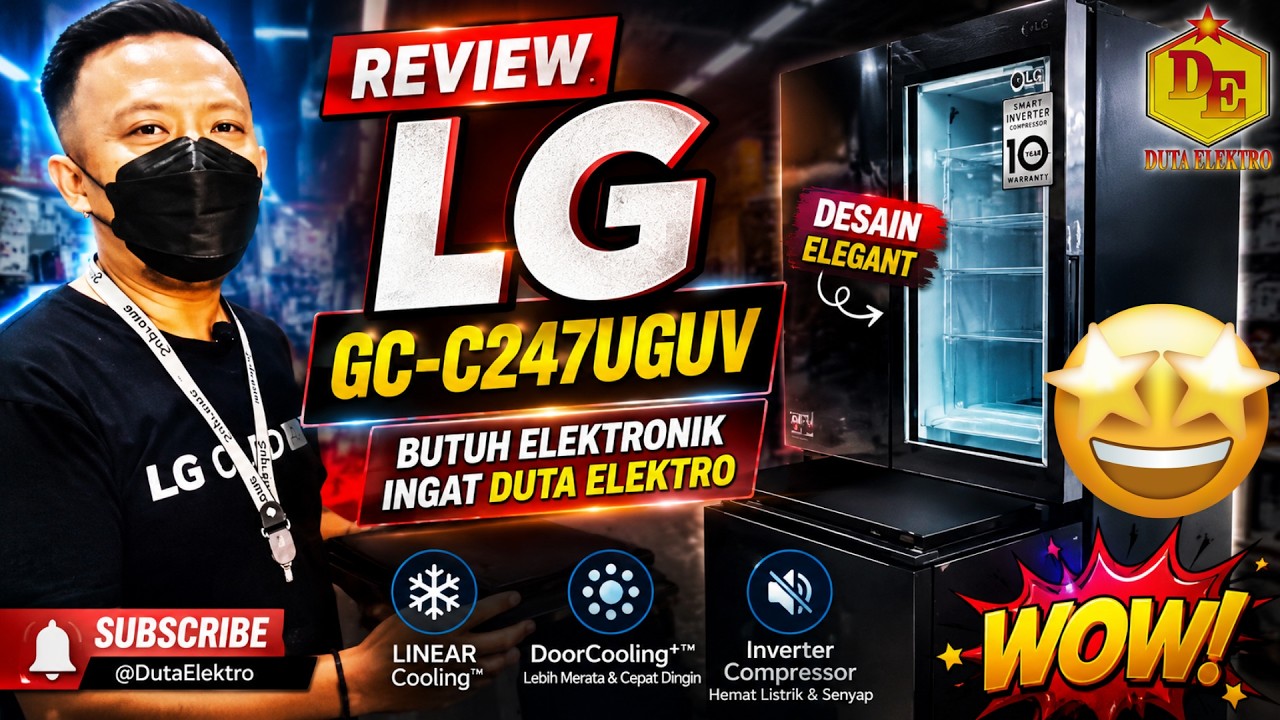 ADA PINTU RAHASIA DI KULKAS INI | REVIEW SIDE BY SIDE LG 618 LITER GC-C247UGUV BY CHANDRA