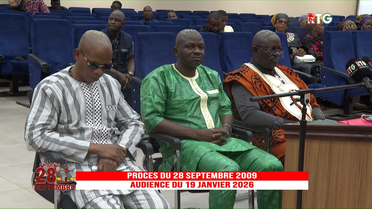 PROCES DU 28 SEPTEMBRE 2009. AUDIENCE DU 19 JANVIER 2026 ''LES ÉDITIONS DE LA RTG GUINÉE 224'