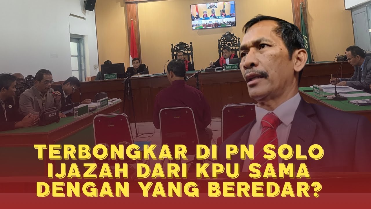 FULL SAKSI KOMARDIN IJAZAH DARI KPU DI BAWA KE PERSIDANGAN CLS PN SURAKARTA