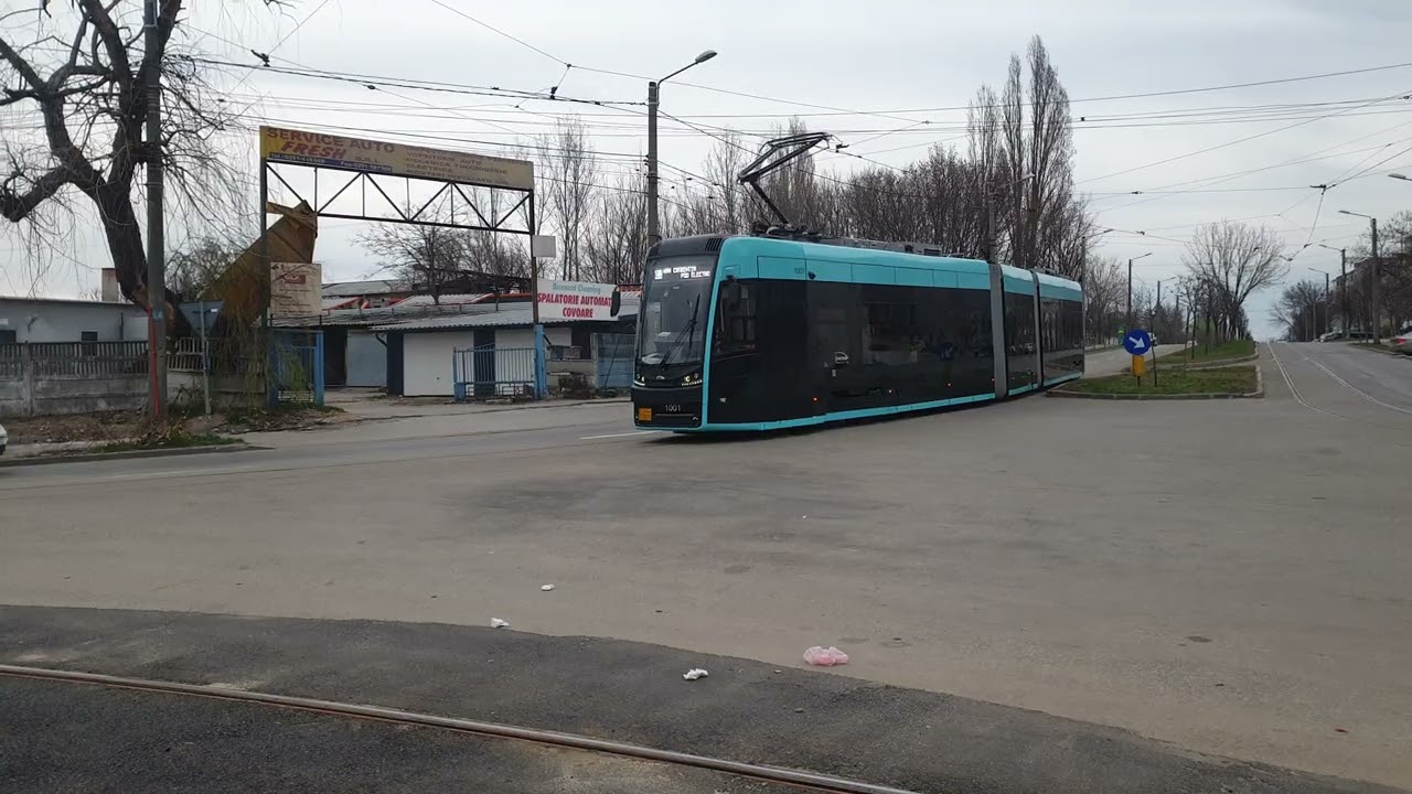 First day use Pesa tram in Craiova