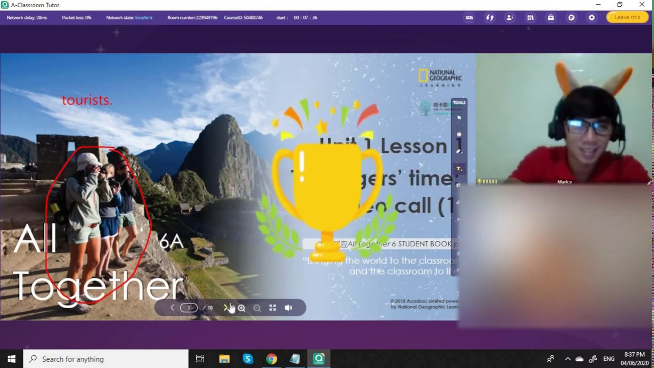 Teenager's Time A video Call - Online Lesson With an Intermediate Student (ACADSOC) [ESL 2020]