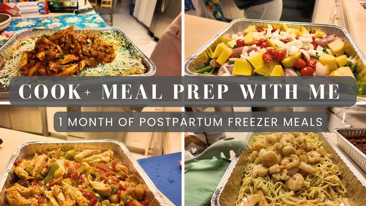 Cook With Me 1 Month of Freezer Meals: Postpartum Meal Prep & Freezer Dump Meals