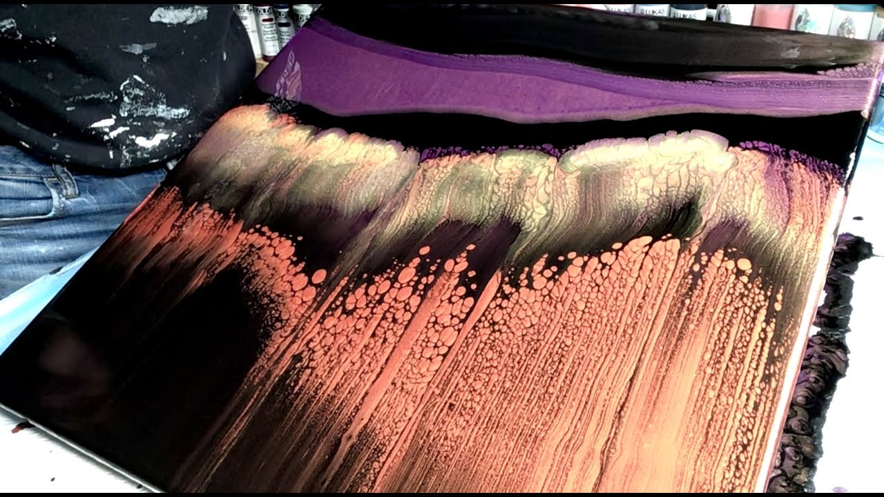 Bold and Beautiful Colors Acrylic Swipe, Acrylic Pour Painting, Art Tutorials