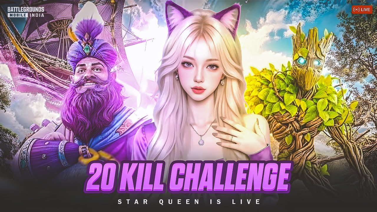 Every Match 20+Kills Challenge 😈 LIVE 🔥 Starqueenislive Starqueenislive#BGMI