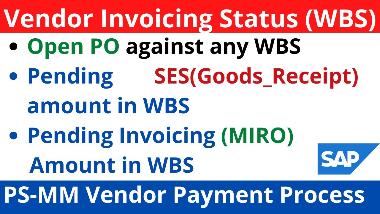How to check in any WBS (PD)Goods Receipt (SES) and Invoice Receipt (IR-MIRO) are Pending using ME2J
