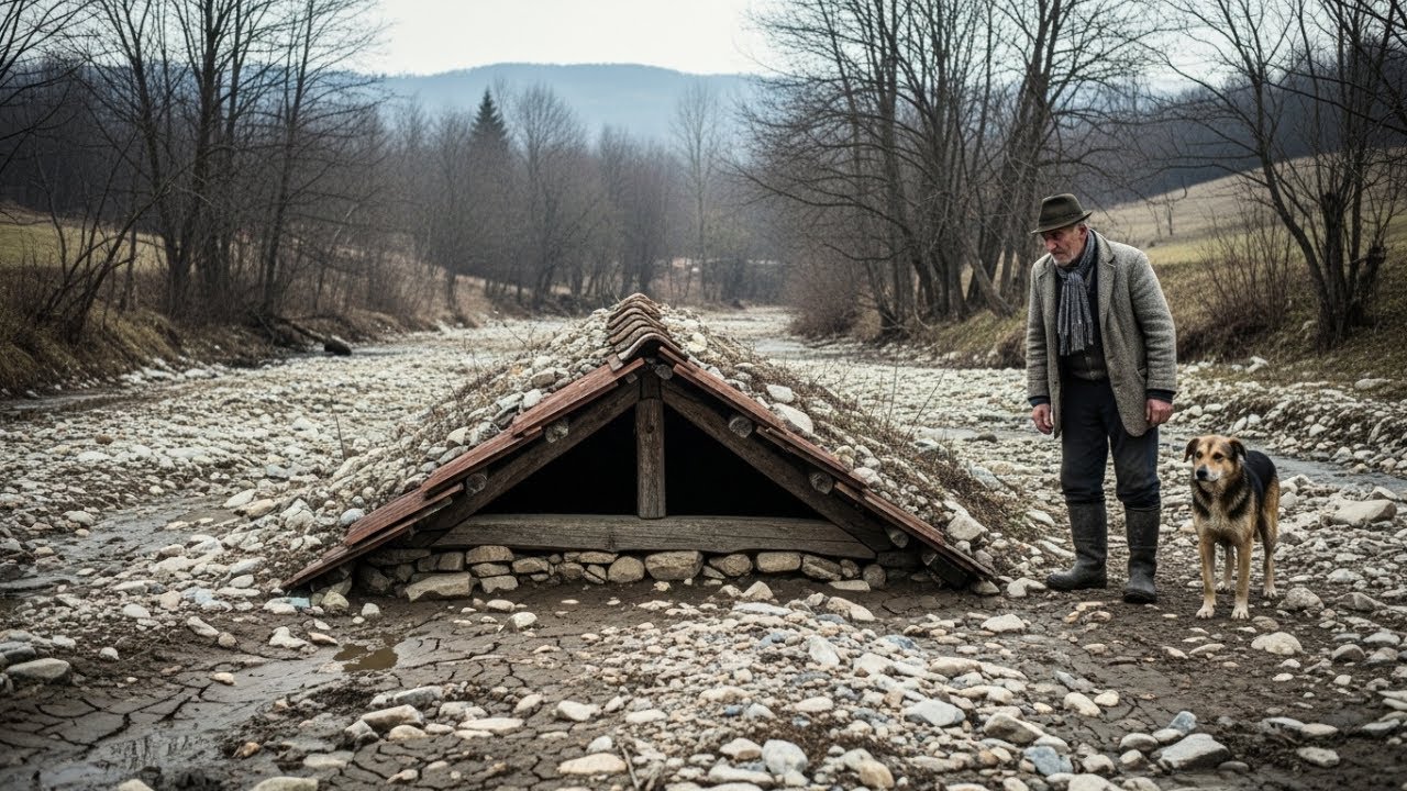 Bătrânul Și Câinele Său Au Găsit Un Acoperiș Într-Un Pârâu Secat—Ceea Ce Era Dedesubt Te VaSurprinde