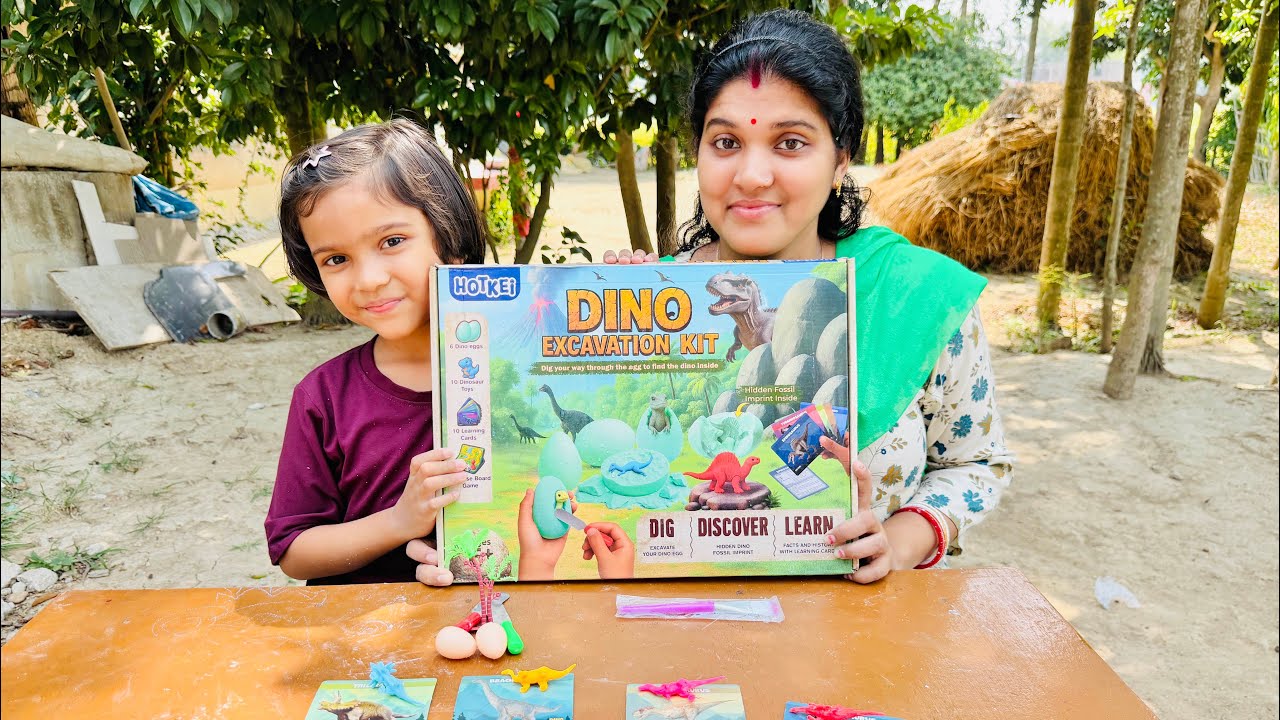 Dhriti aj koto Dinosaur pelo 🦕🦖😍🥰😘🦕