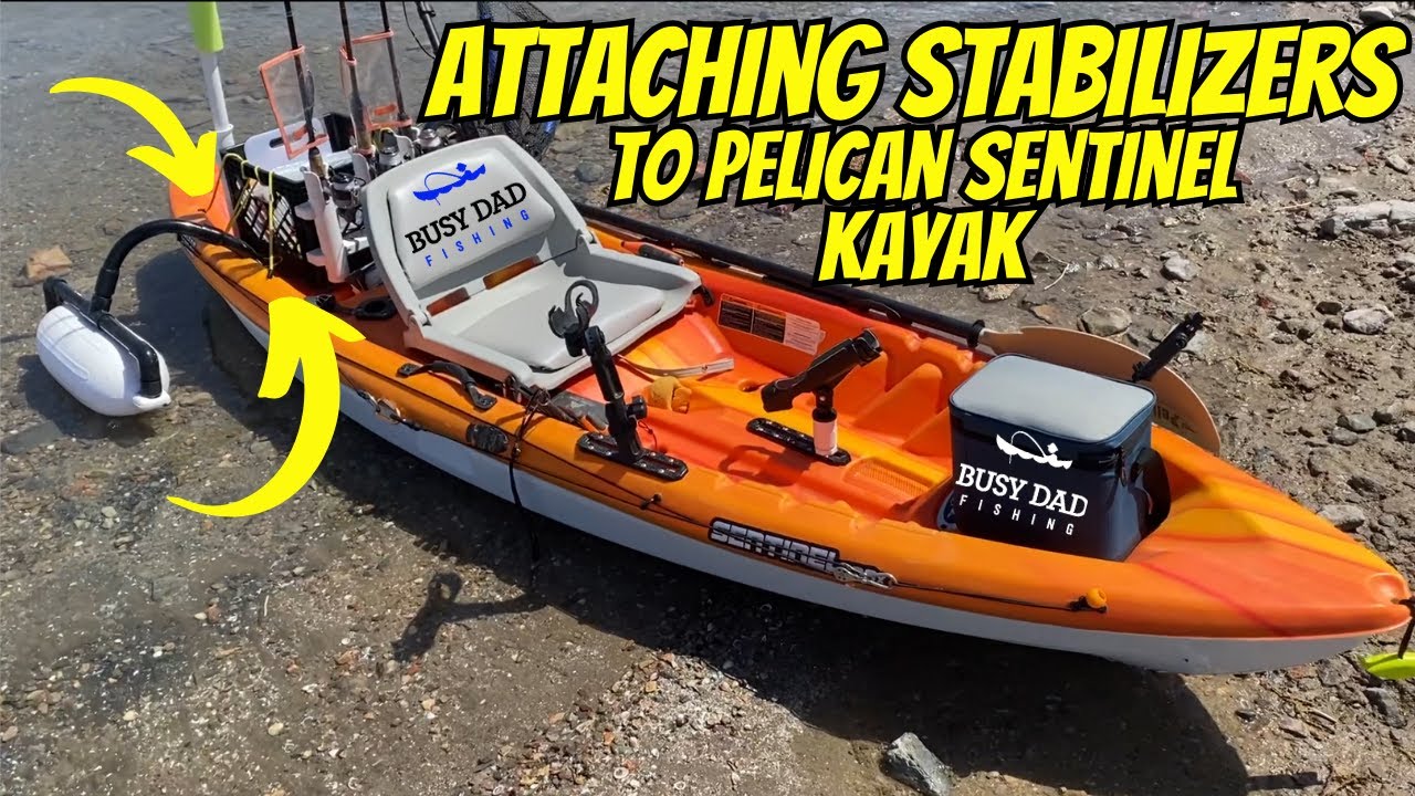 Attaching stabilizers to Pelican Sentinel Kayak | DIY Kayak Modification
