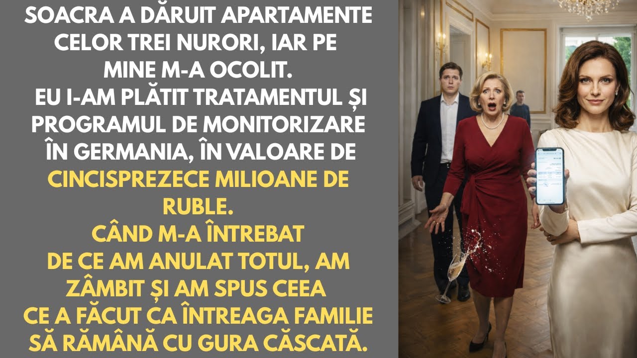 Am plătit tratamentul soacrei cu 15 milioane. Ea a dăruit apartamente tuturor nurorilor, în afară de