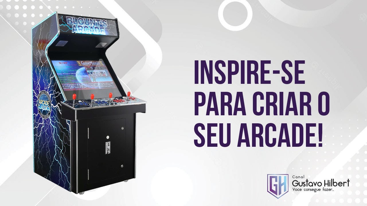 Como criei meu próprio fliperama (Arcade) em casa Diy - Gustavo Hilbert