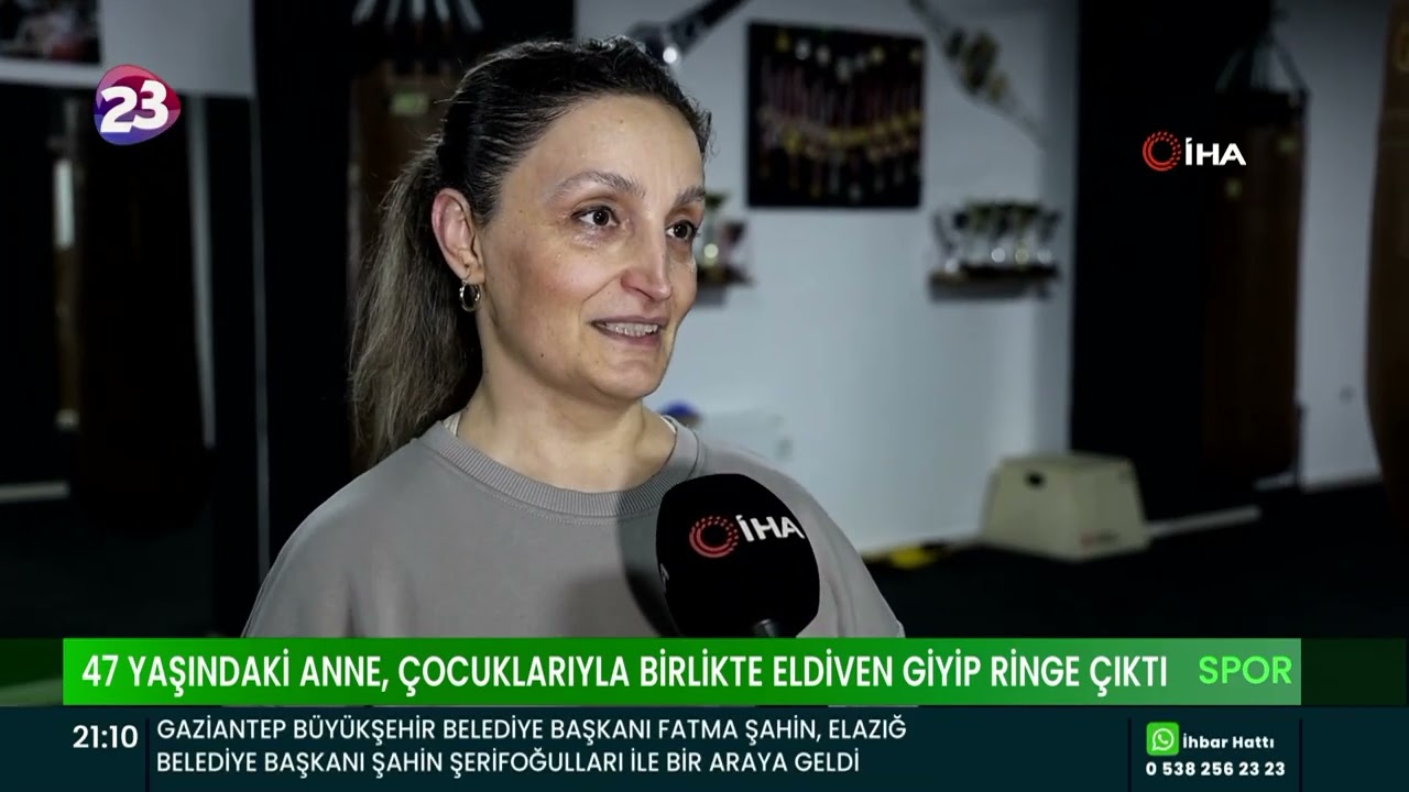 47 YAŞINDAKİ ANNE, ÇOCUKLARIYLA BİRLİKTE ELDİVEN GİYİP RİNGE ÇIKTI