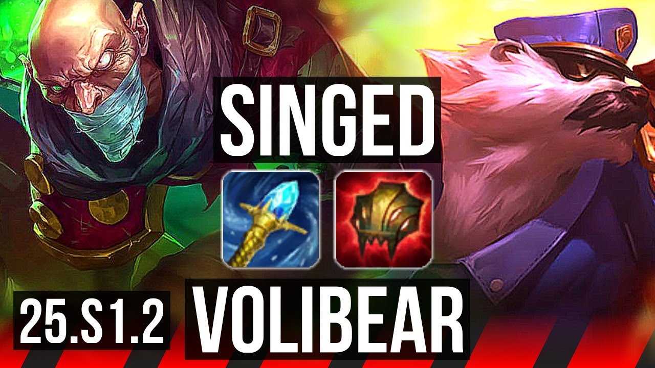 SINGED vs VOLIBEAR (TOP) | NA Grandmaster | 25.S1.2