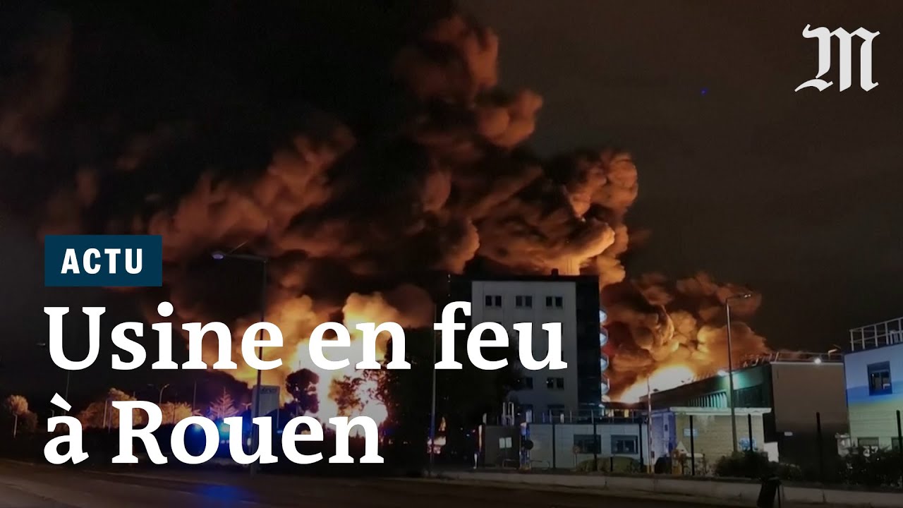 Incendie dans une usine chimique Lubrizol &agrave; Rouen