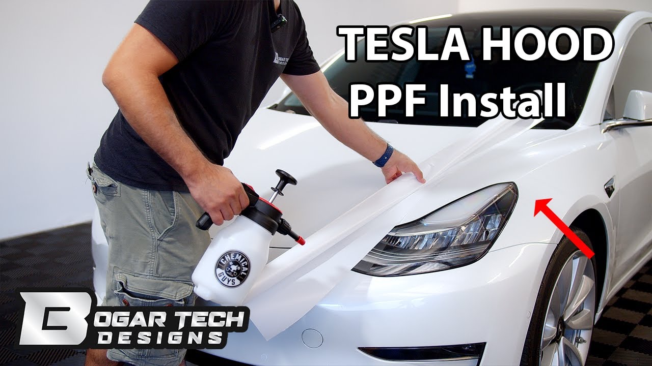 How To Install DIY PRECUT PPF For Tesla HOOD