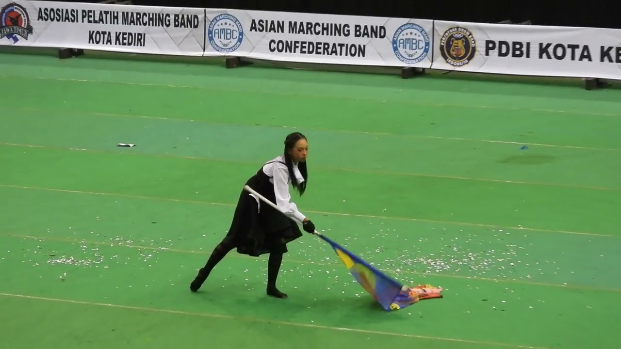 LOMBA COLOR GUARD TINGKAT SD NO PESERTA 7 (KEDIRI MARCHING COMPETITION 8 TAHUN 2024)