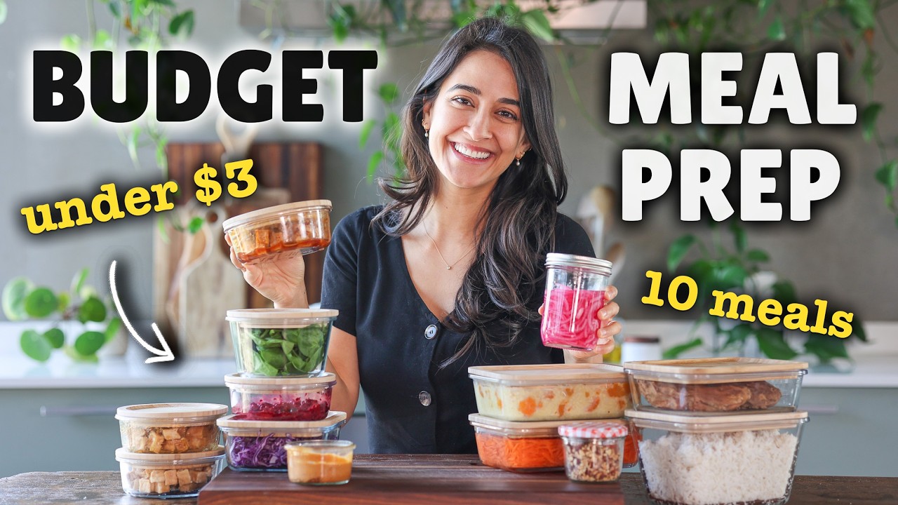 BUDGET MEAL PREP | 10 meals in 1 hour (+ FREE PDF!) 🌟