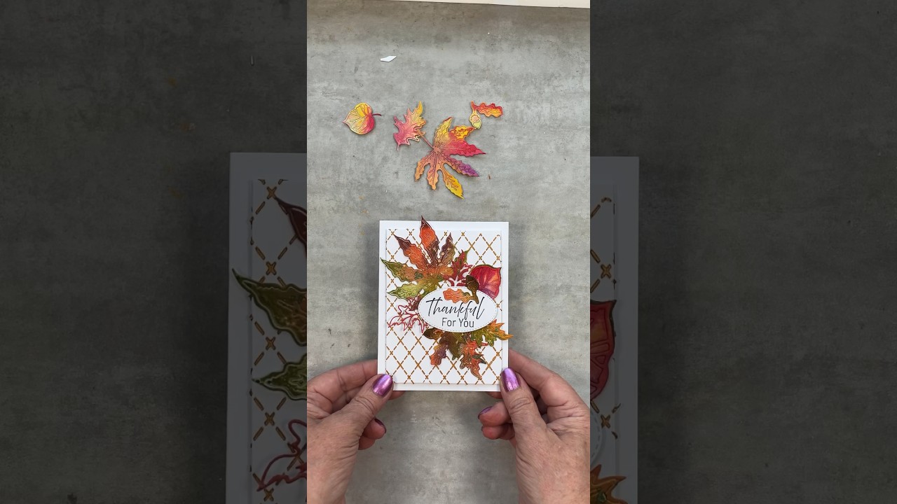 Making fall cards is my favorite! #inkblending #cardmakingtutorial #fallcrafts #handmadecard #paper