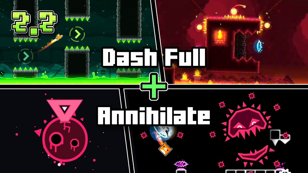 [MASHUP] Dash Full Song + Annihilate Song | Geometry Dash 2.2