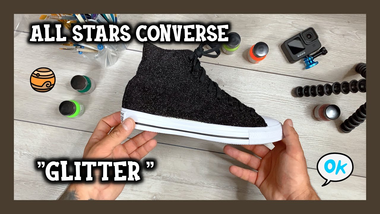All Stars Converse Black Glitter Custom ~ fv sneakers life ~