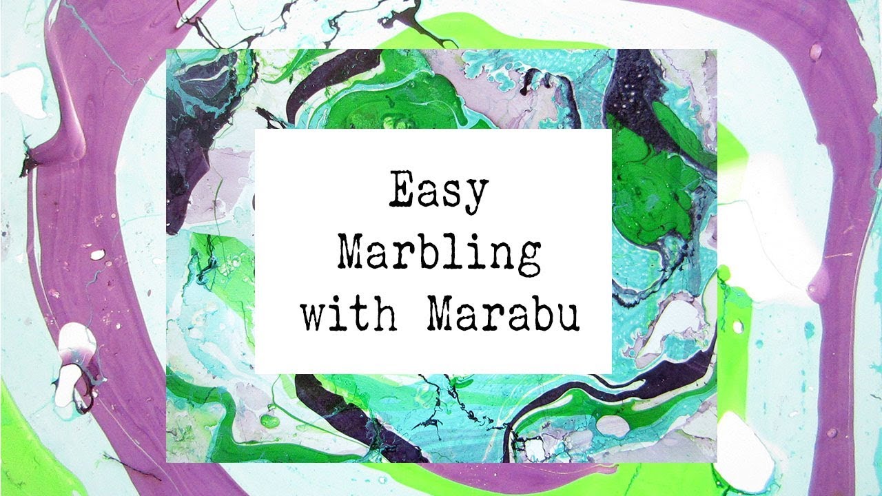 DIY | Marbling  with Marabu Easy Marble | Paper Marbling Techniques