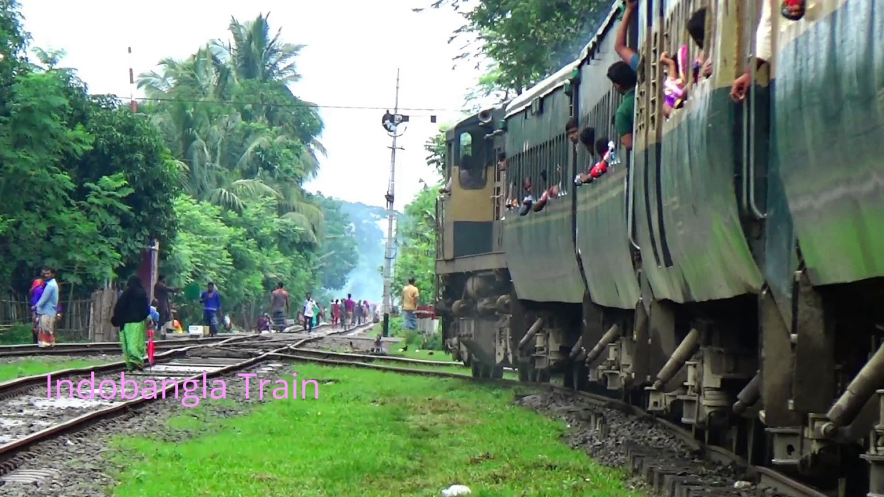 Benapol commuter Train is leaving Jessore Station.