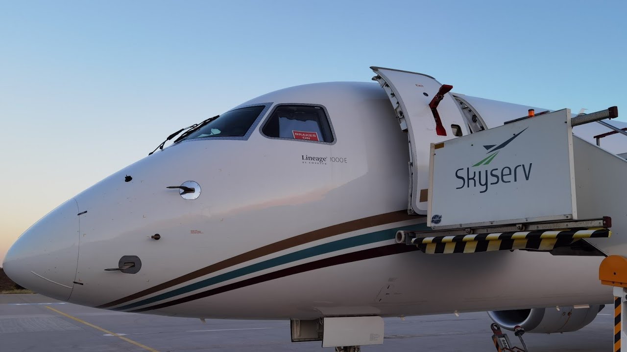 E190 Lineage private Jet GVA to ATH