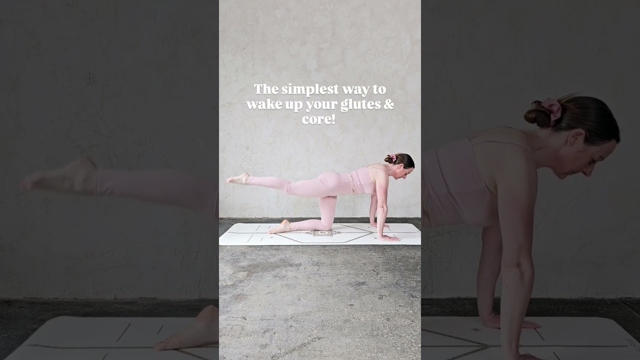 Hands & knees leg lift = stronger glutes + core! 🍑 
