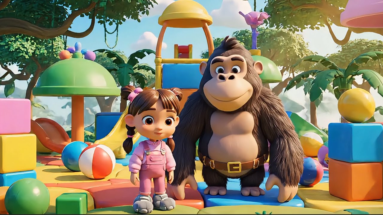 Tiny Girl & KingKong - Ep2: Floating Island of Toys | 3D Kids Adventure Cartoon | 3D Animation Story