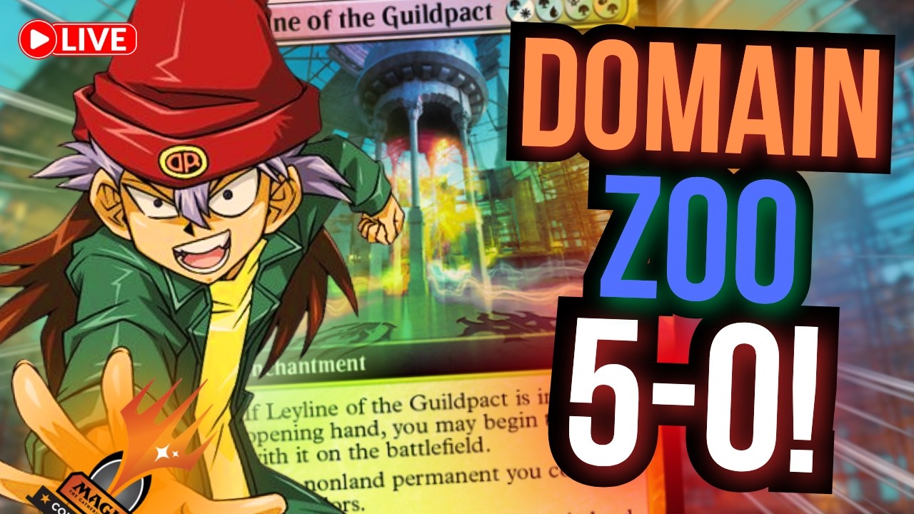 DOMAIN ZOO 5-0 TROPHY FULL LEAGUE🥳🏆 | MTG Gameplay VOD | MTGO Modern League