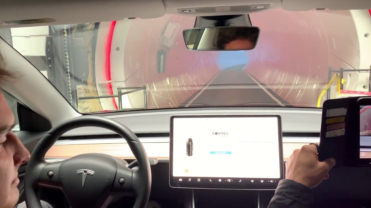 116 MPH Tesla / Boring Company Tunnel ride.  21 june 2019