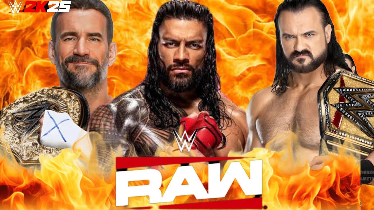 Triple Threat Match🔥 Roman Reigns & Cm punk & Drew McIntyre 03 Feb 2026 Full Show HD.