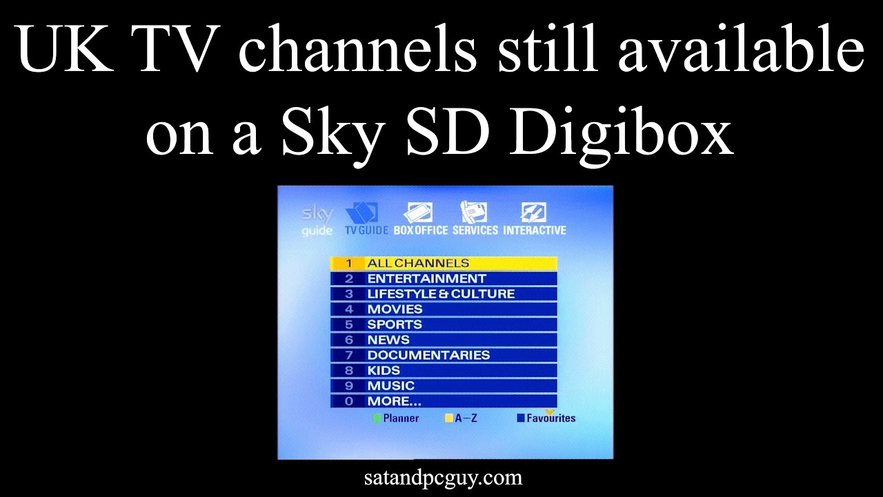What UK TV Channels are left on an old Sky Digibox after the BBC SD Channels closed down #uktv