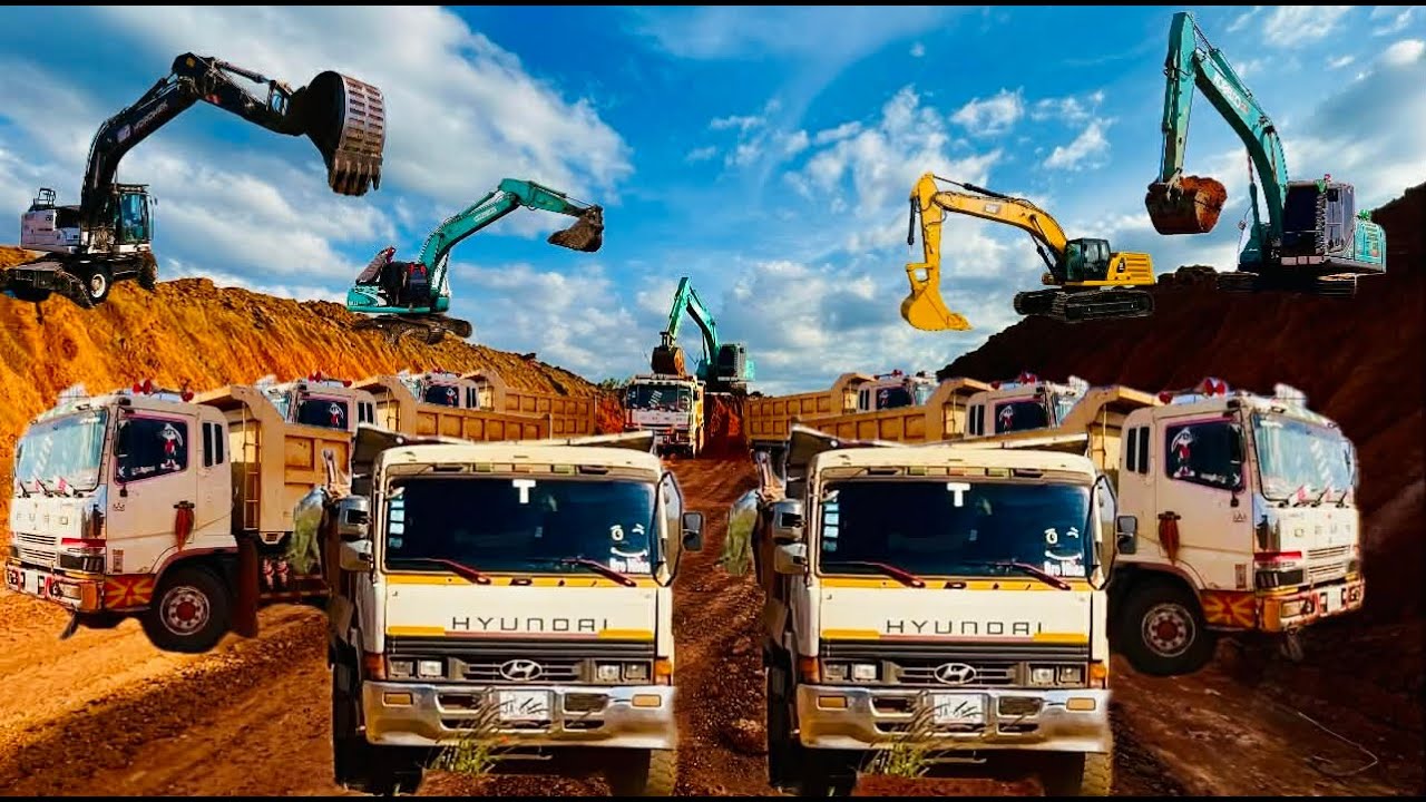 These days, excavators and earthmoving trucks have been working very hard