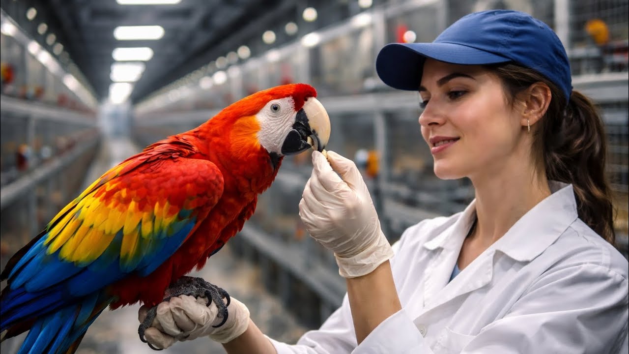Scarlet Macaw Mega Facility | High-Tech Care, Precision Breeding & Intelligent Monitoring