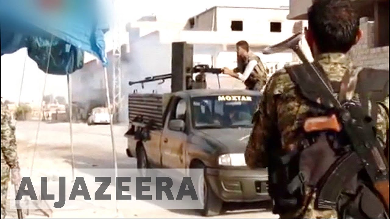 Syria&rsquo;s war: Government air strikes target Kurds in Hasaka