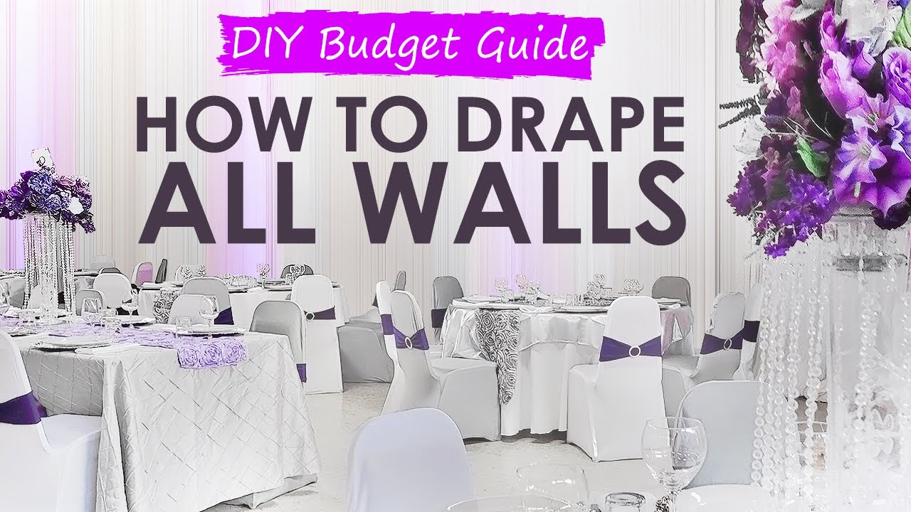 WEDDING ROOM DRAPING ON ALL WALLS (DIY & DONE UNDER BUDGET)