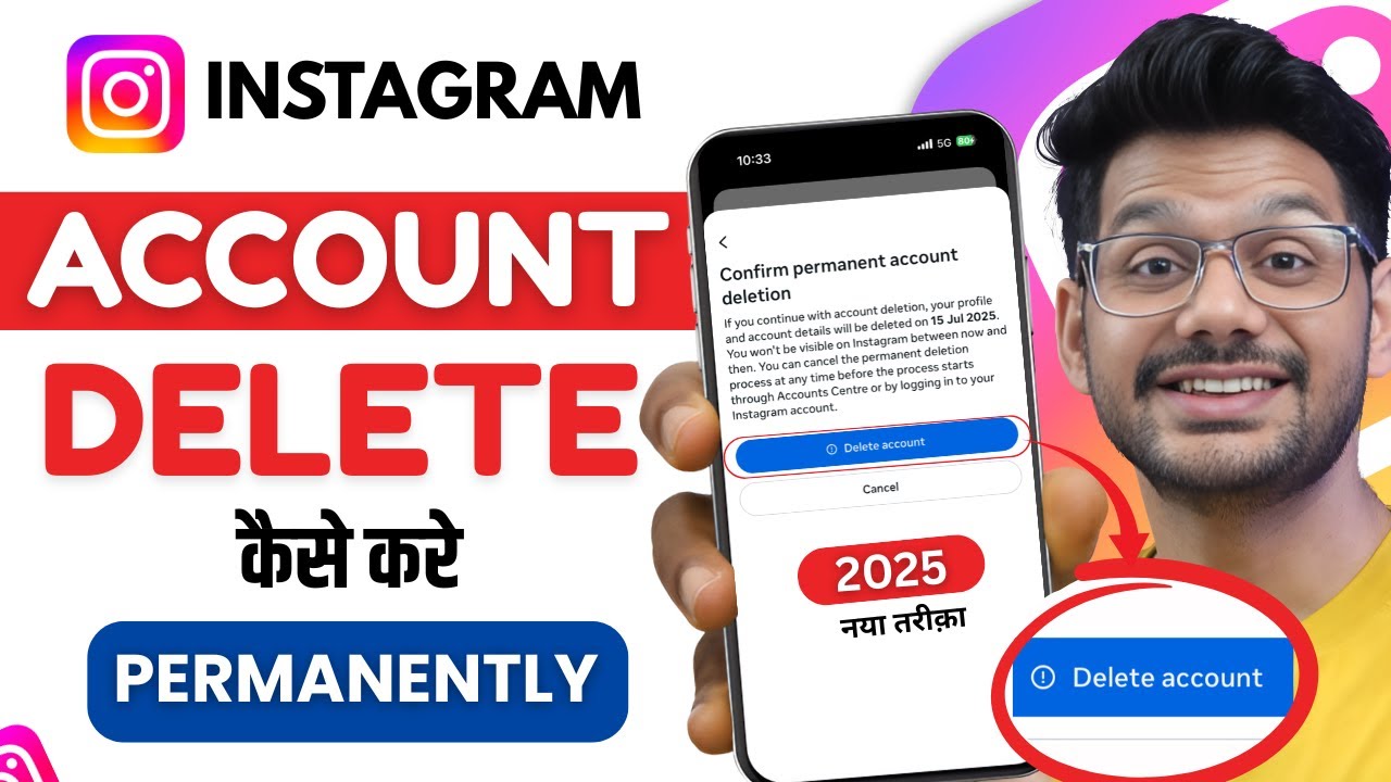 Instagram Account Delete Kaise Kare Permanently 2025 | How To Delete Instagram Account Permanently