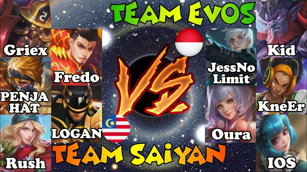 TeamSaiyan vs Team EVOS (Chou & ᵀˢF̶r̶ęd̶o̶) Mobile Legends Gameplay