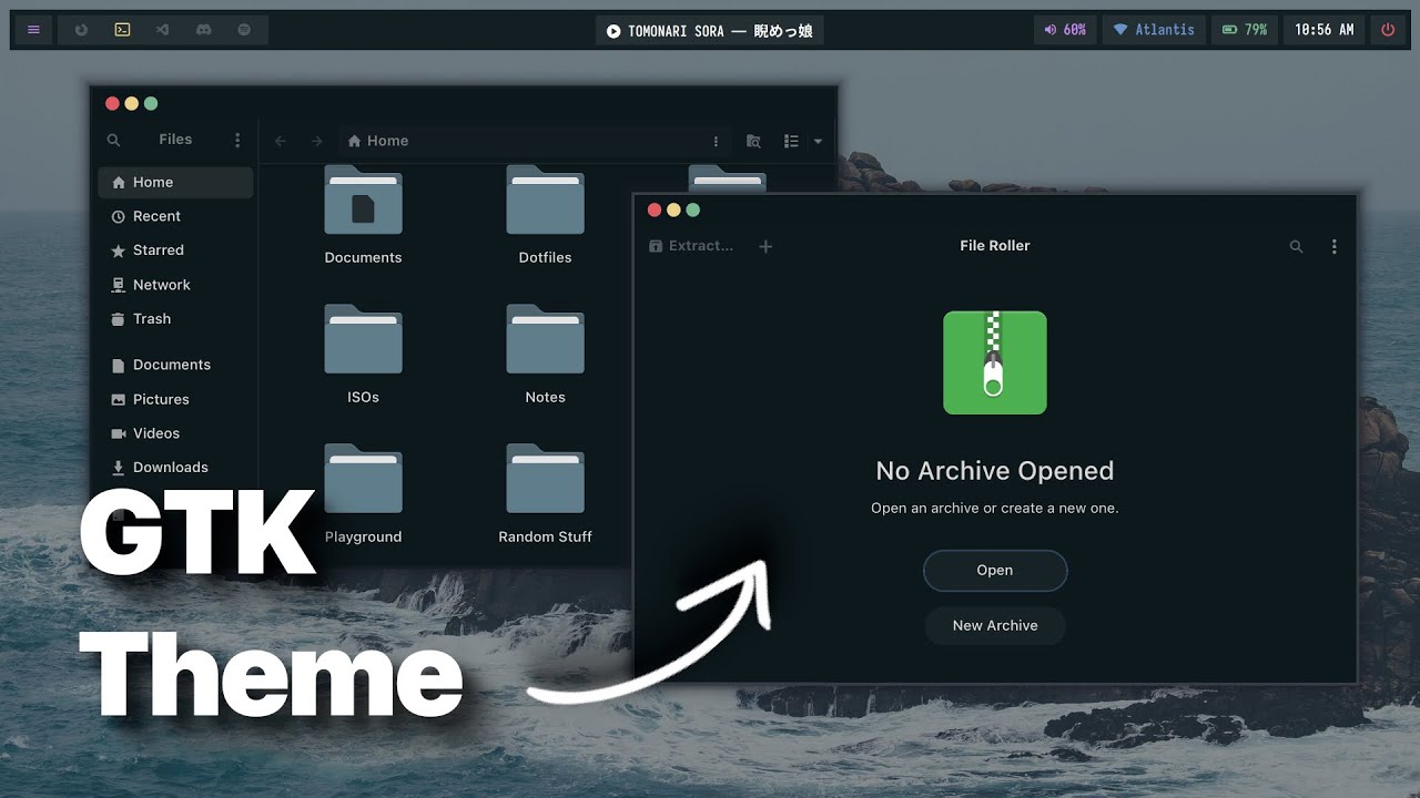 Единственный метод оформления тем GTK, работающий в Hyprland.