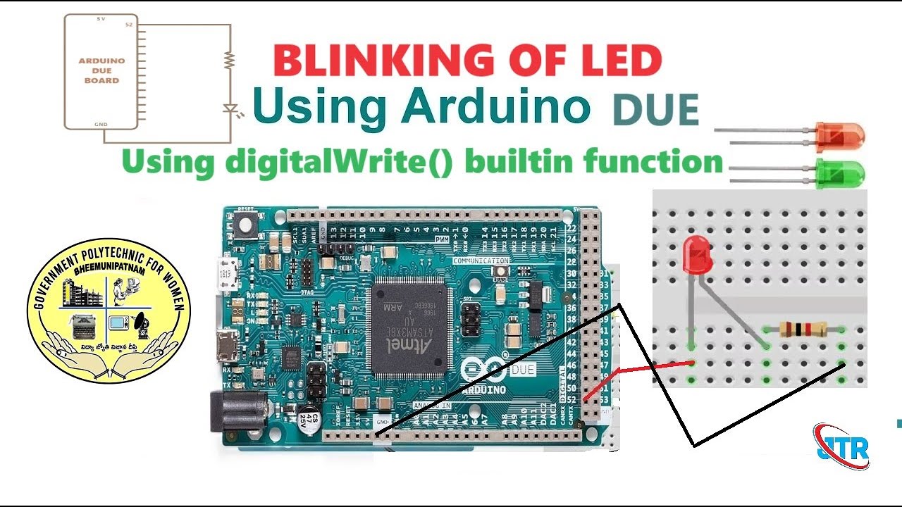ES LAB 4: BLINKING OF LED WITH ARDUINO DUE BOARD using digitalWrite Command