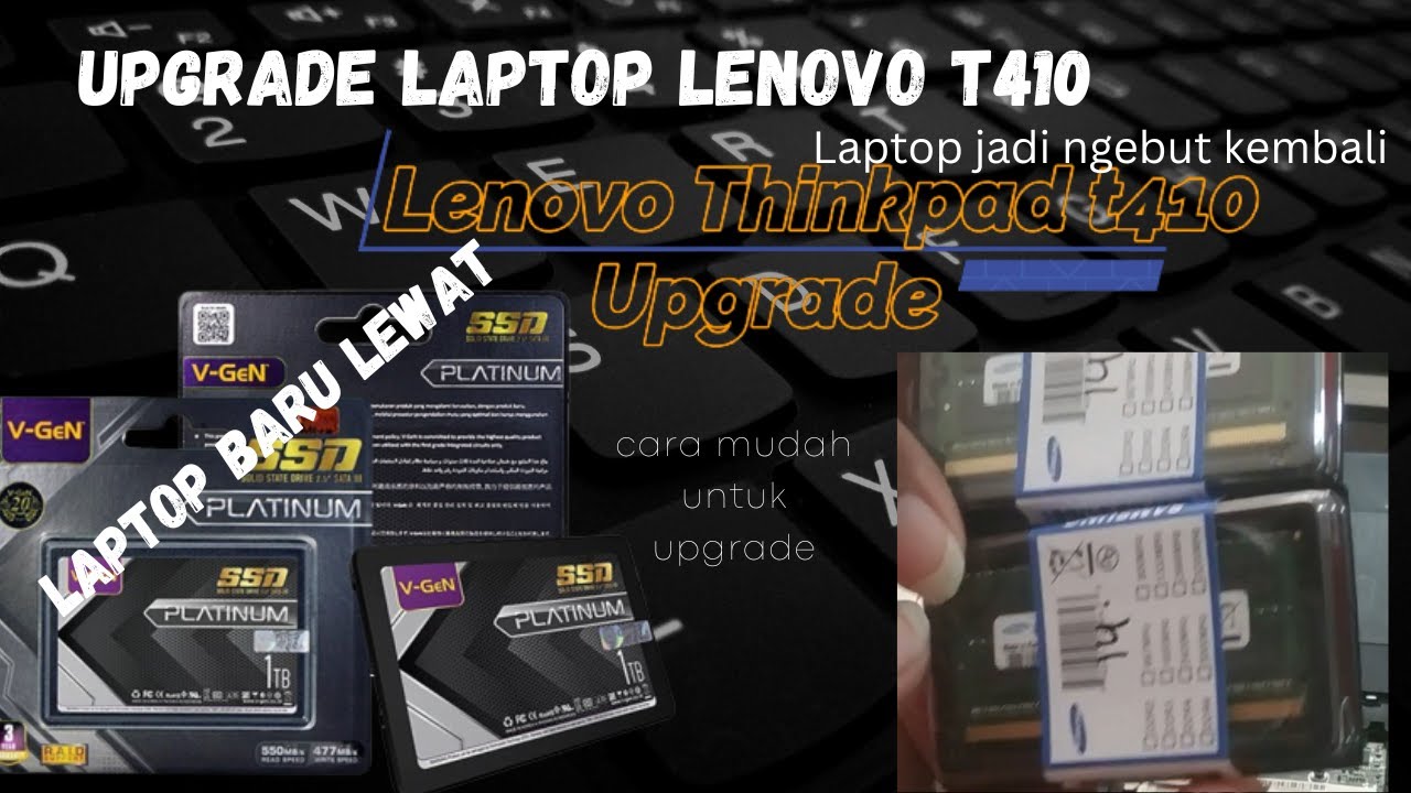 LENOVO THINKPAD T410 UPGRADE SSD 1TB + RAM