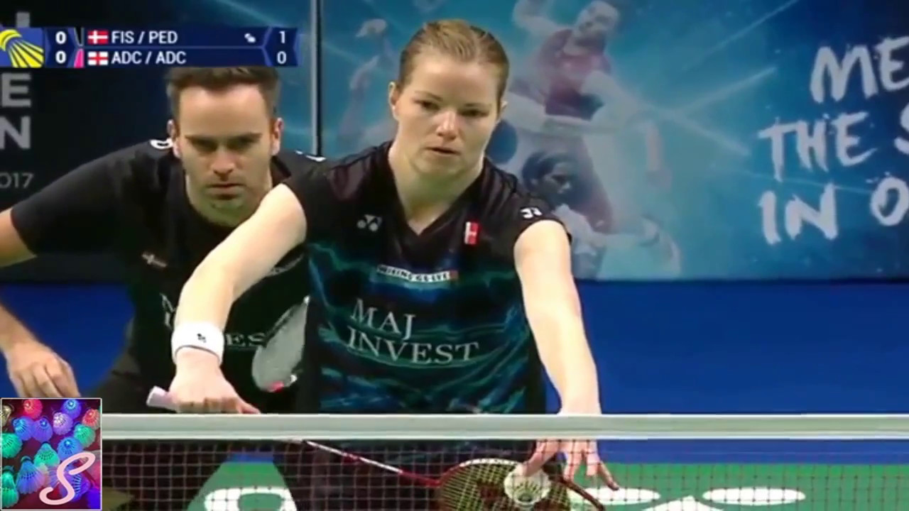 badminton 2017 European Championship [ XD FINAL ]  Nielsen-Pedersen vs Chris Adcock-Gabrielle Adcock