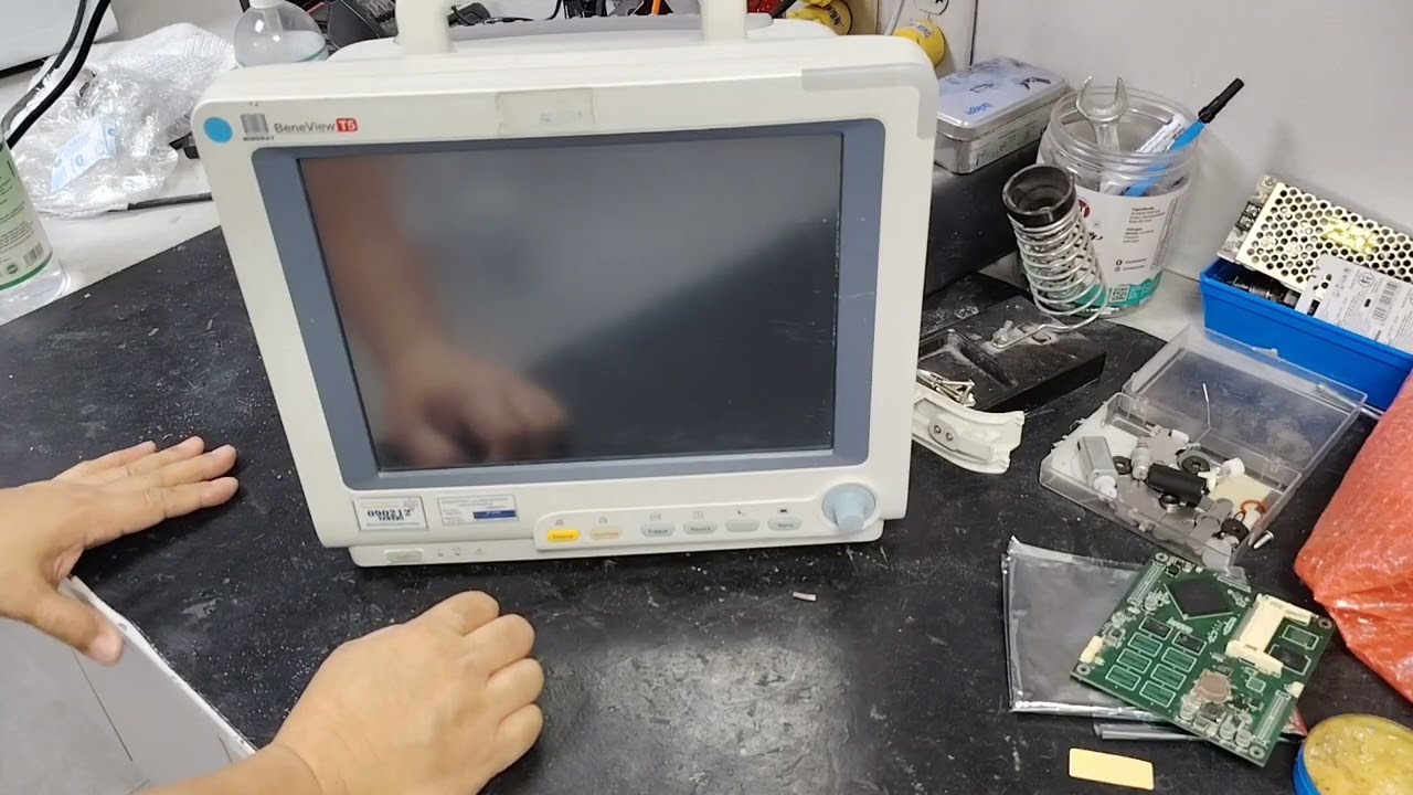 Mindray T5 series patient monitor no display replace CPU board